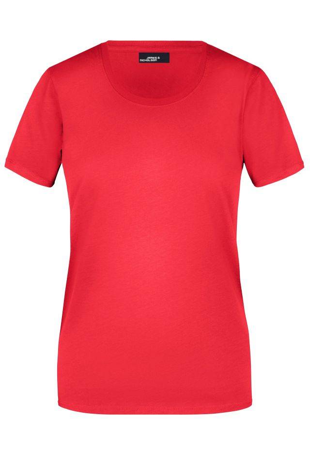 Ladies' Basic-T Leicht tailliertes T-Shirt aus Single-Jersey rot, Gr. 3XL