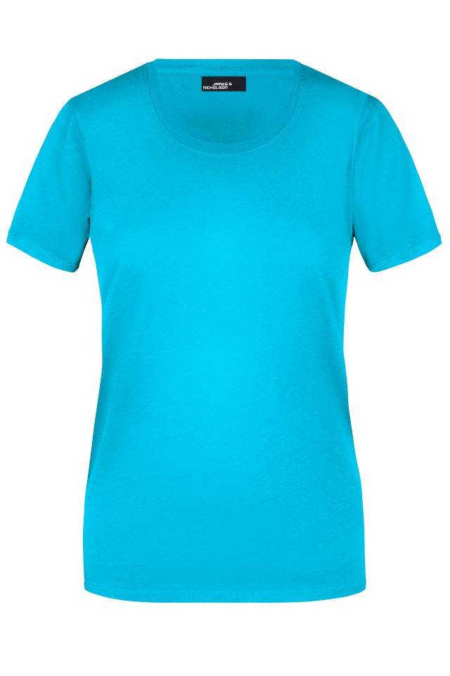 Ladies' Basic-T Leicht tailliertes T-Shirt aus Single-Jersey blau, Gr. S