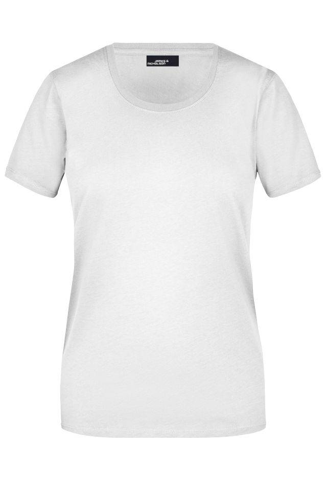 Ladies' Basic-T Leicht tailliertes T-Shirt aus Single-Jersey weiß, Gr. XXL