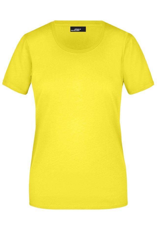 Ladies' Basic-T Leicht tailliertes T-Shirt aus Single-Jersey gelb, Gr. L