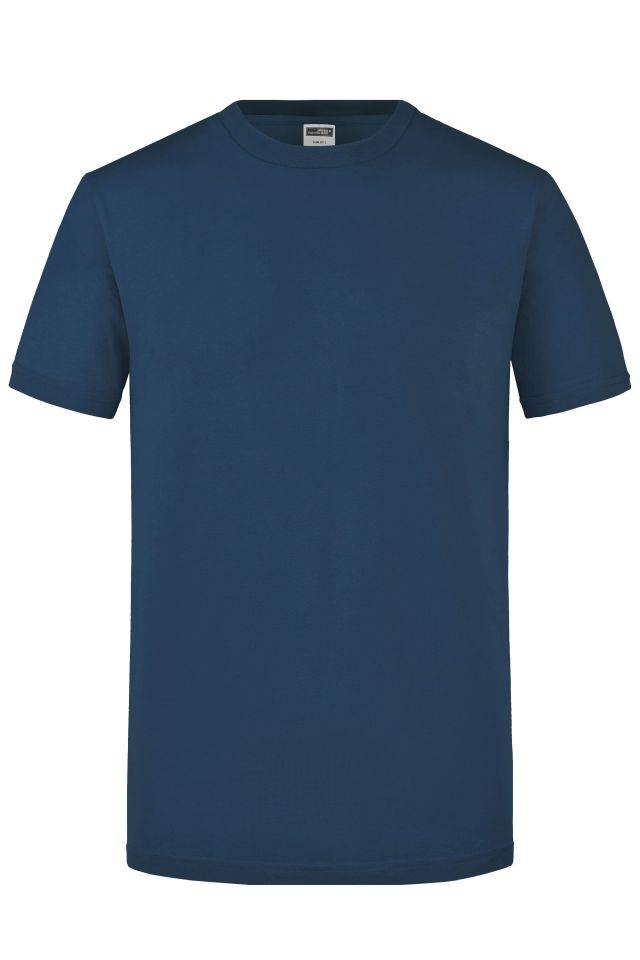 Men's Slim Fit-T Figurbetontes Rundhals-T-Shirt blau, Gr. M