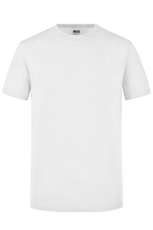 Men's Slim Fit-T Figurbetontes Rundhals-T-Shirt weiß, Gr. S