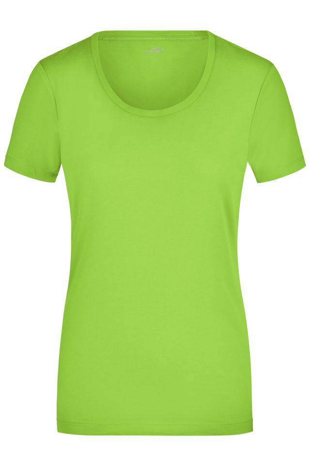 Ladies' Stretch Round-T T-Shirt aus weichem Elastic-Single-Jersey grün, Gr. S