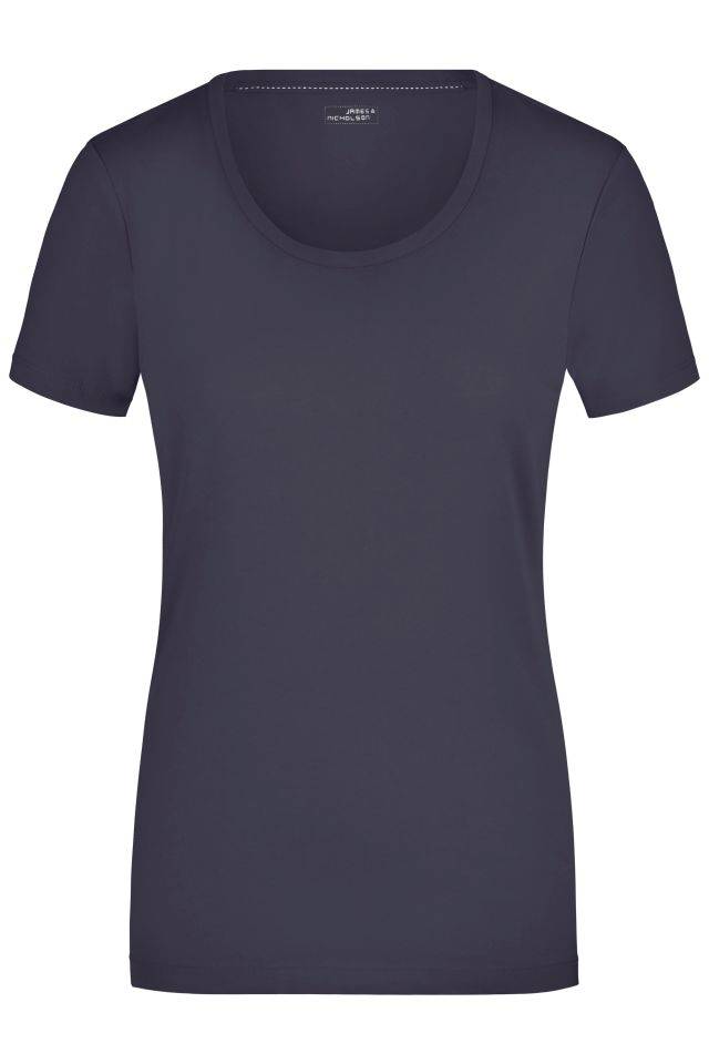 Ladies' Stretch Round-T T-Shirt aus weichem Elastic-Single-Jersey blau, Gr. S