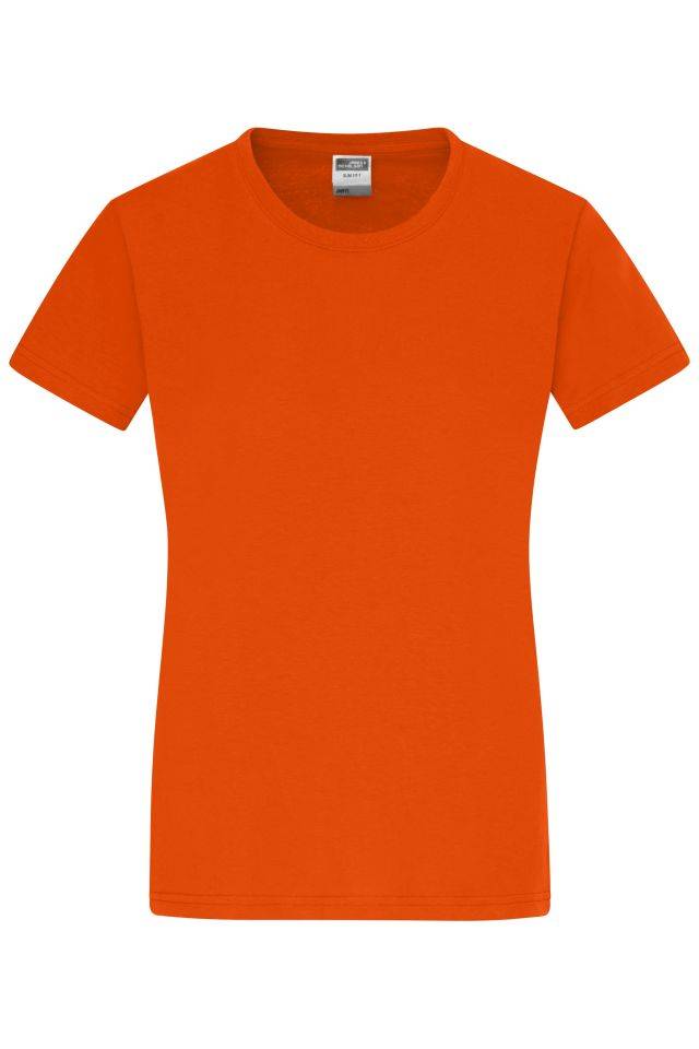 Ladies' Slim Fit-T Figurbetontes Rundhals-T-Shirt orange, Gr. L