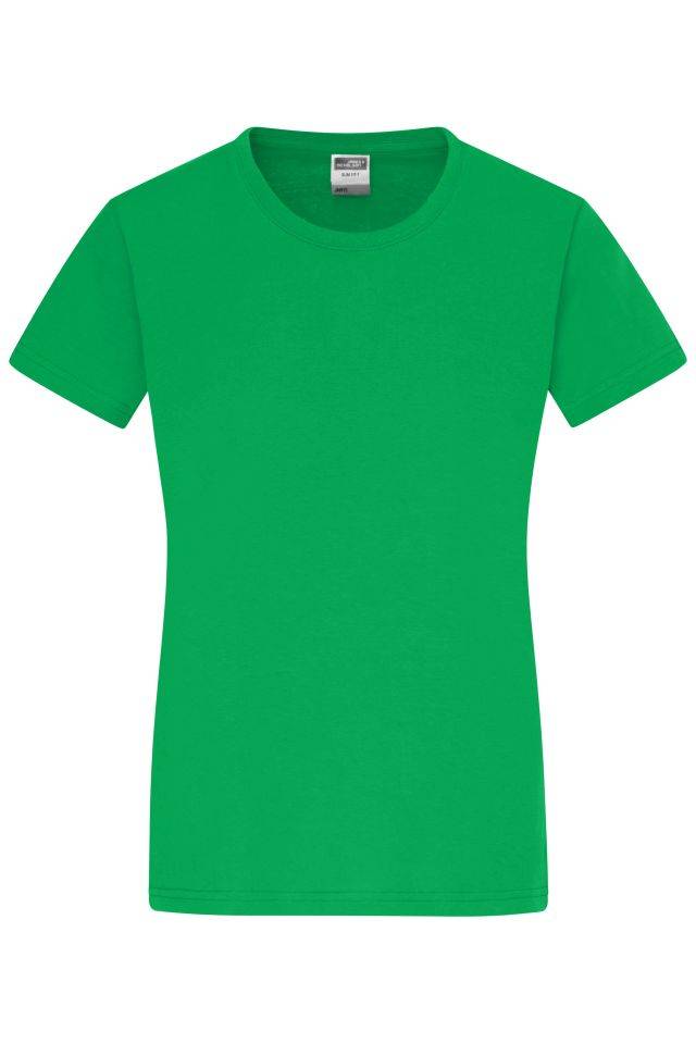 Ladies' Slim Fit-T Figurbetontes Rundhals-T-Shirt grün, Gr. M