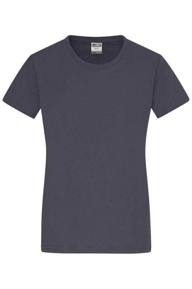 Ladies' Slim Fit-T Figurbetontes Rundhals-T-Shirt grau, Gr. S