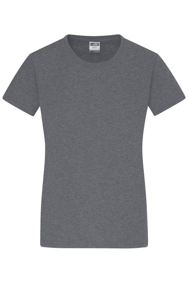 Ladies' Slim Fit-T Figurbetontes Rundhals-T-Shirt grau, Gr. XXL