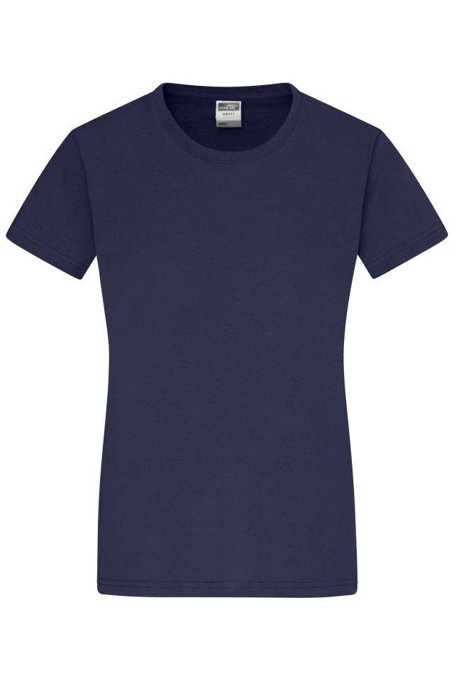 Ladies' Slim Fit-T Figurbetontes Rundhals-T-Shirt blau, Gr. XXL