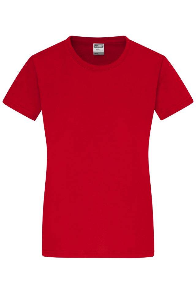 Ladies' Slim Fit-T Figurbetontes Rundhals-T-Shirt rot, Gr. XL