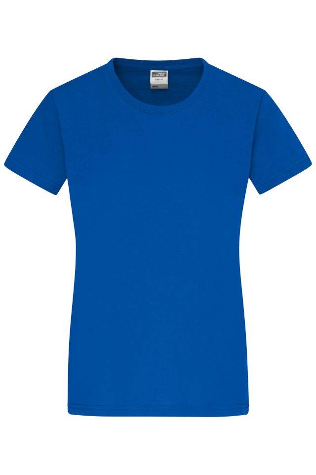 Ladies' Slim Fit-T Figurbetontes Rundhals-T-Shirt blau, Gr. XL