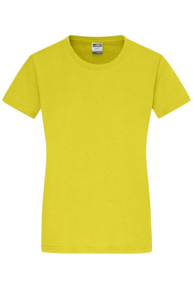 Ladies' Slim Fit-T Figurbetontes Rundhals-T-Shirt gelb, Gr. XL