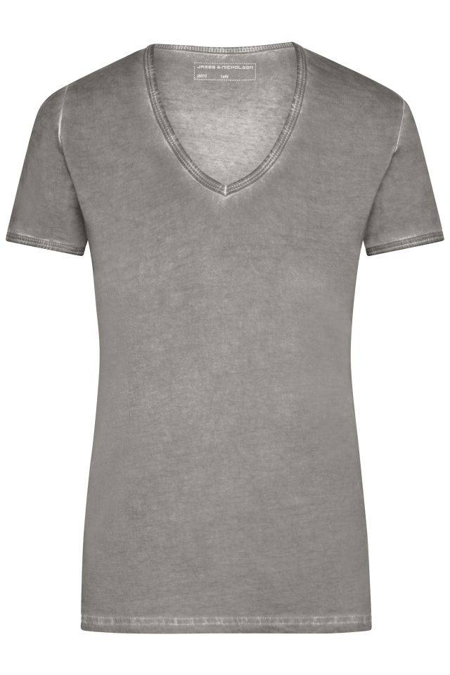 Ladies' Gipsy T-Shirt Trendiges T-Shirt mit V-Ausschnitt grau, Gr. XL