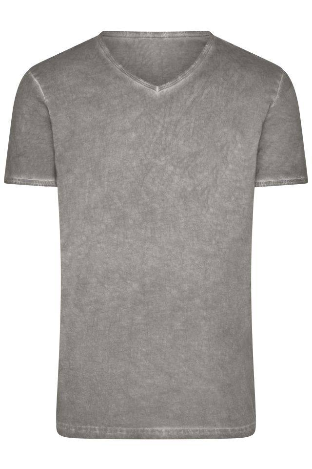 Men's Gipsy T-Shirt Trendiges T-Shirt mit V-Ausschnitt grau, Gr. L