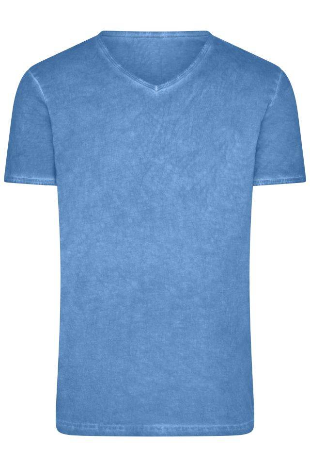 Men's Gipsy T-Shirt Trendiges T-Shirt mit V-Ausschnitt blau, Gr. XL