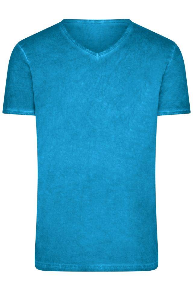 Men's Gipsy T-Shirt Trendiges T-Shirt mit V-Ausschnitt blau, Gr. S