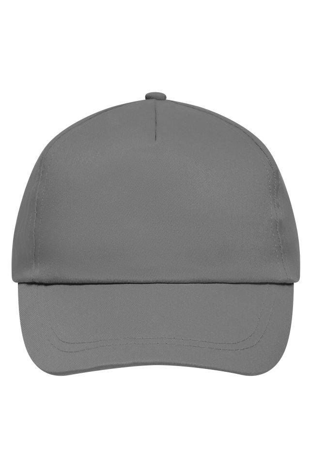 5 Panel Promo Cap Lightly Laminated Promo Cap mit leicht laminiertem Frontpanel grau, Gr. one size
