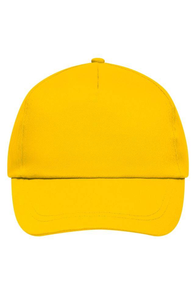 5 Panel Promo Cap Lightly Laminated Promo Cap mit leicht laminiertem Frontpanel gelb, Gr. one size
