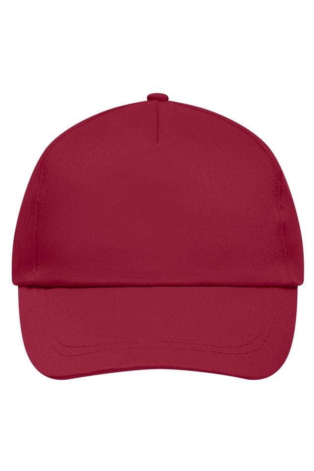 5 Panel Promo Cap Lightly Laminated Promo Cap mit leicht laminiertem Frontpanel rot/weinrot, Gr. one size