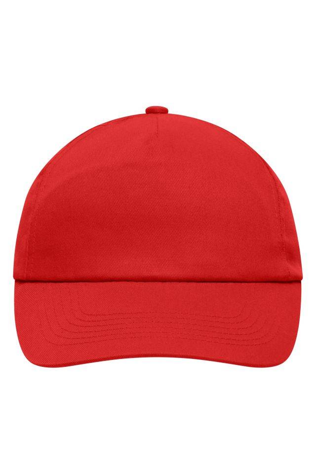 5 Panel Promo Cap Laminated Promo Cap mit Klappverstärkung im Frontpanel rot, Gr. one size