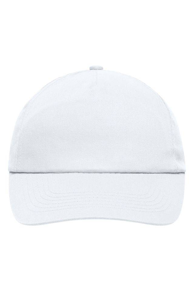 5 Panel Promo Cap Laminated Promo Cap mit Klappverstärkung im Frontpanel weiß, Gr. one size