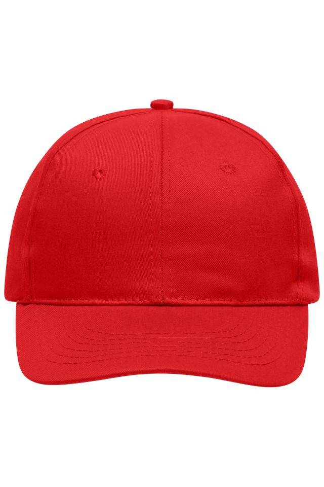 6 Panel Promo Cap Klassisches Promo Cap mit laminierten Frontpanels rot, Gr. one size