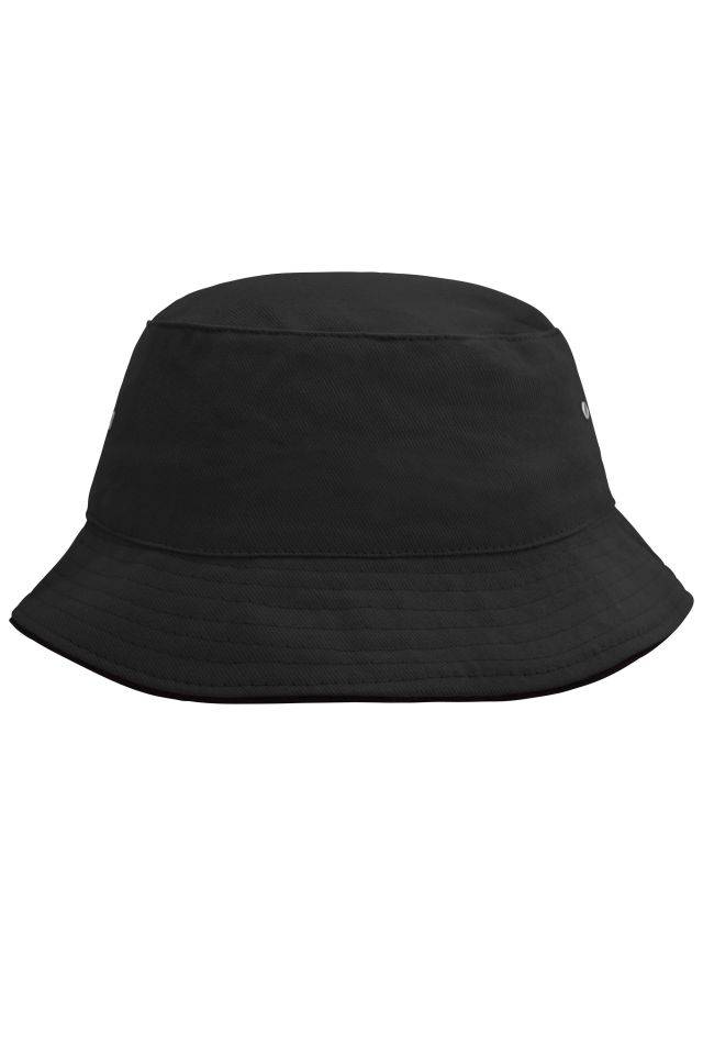 Fisherman Piping Hat Trendiger Hut aus weicher Baumwolle schwarz, Gr. S/M