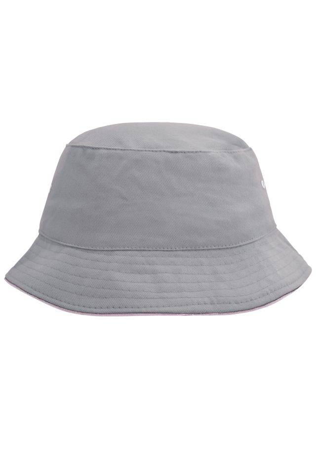 Fisherman Piping Hat Trendiger Hut aus weicher Baumwolle pink/grau, Gr. S/M