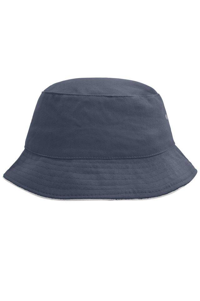 Fisherman Piping Hat Trendiger Hut aus weicher Baumwolle weiß/blau, Gr. L/XL