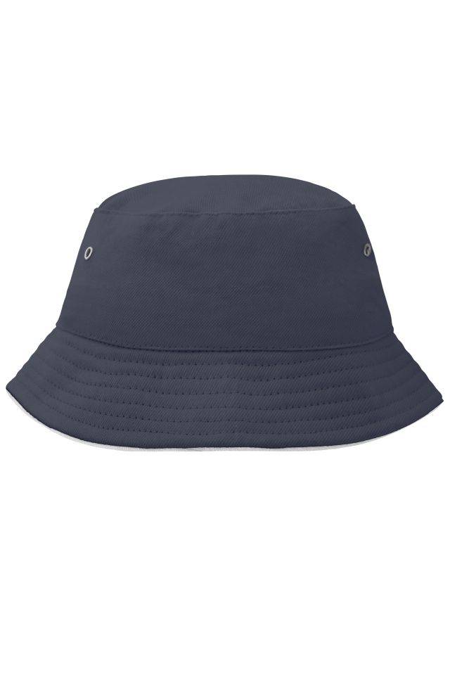Fisherman Piping Hat for Kids Trendiger Kinderhut aus weicher Baumwolle weiß/blau, Gr. one size