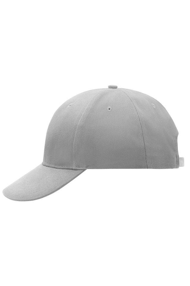 6 Panel Cap Laminated Klassisches Cap mit laminierten Frontpanels grau, Gr. one size