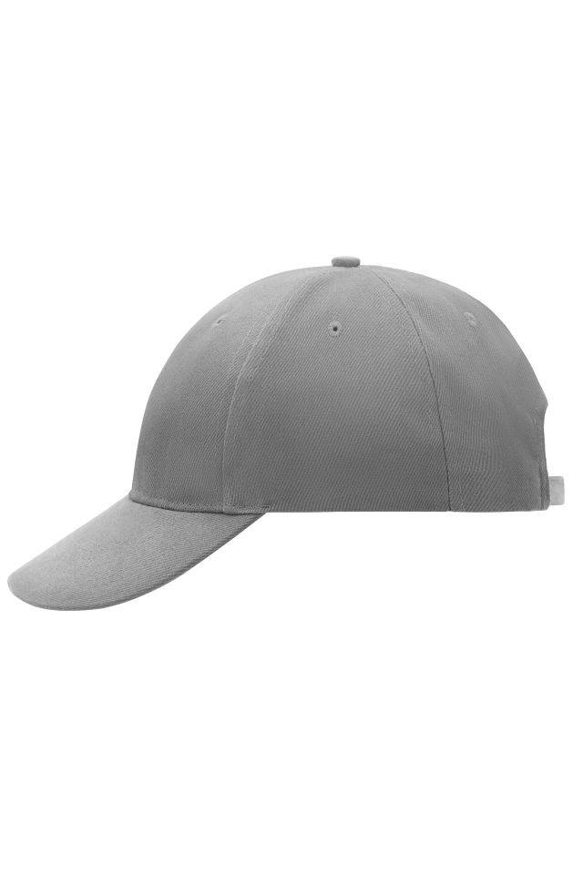 6 Panel Cap Low-Profile Klassisches 6 Panel Cap mit stirnanliegenden Frontpanels grau, Gr. one size