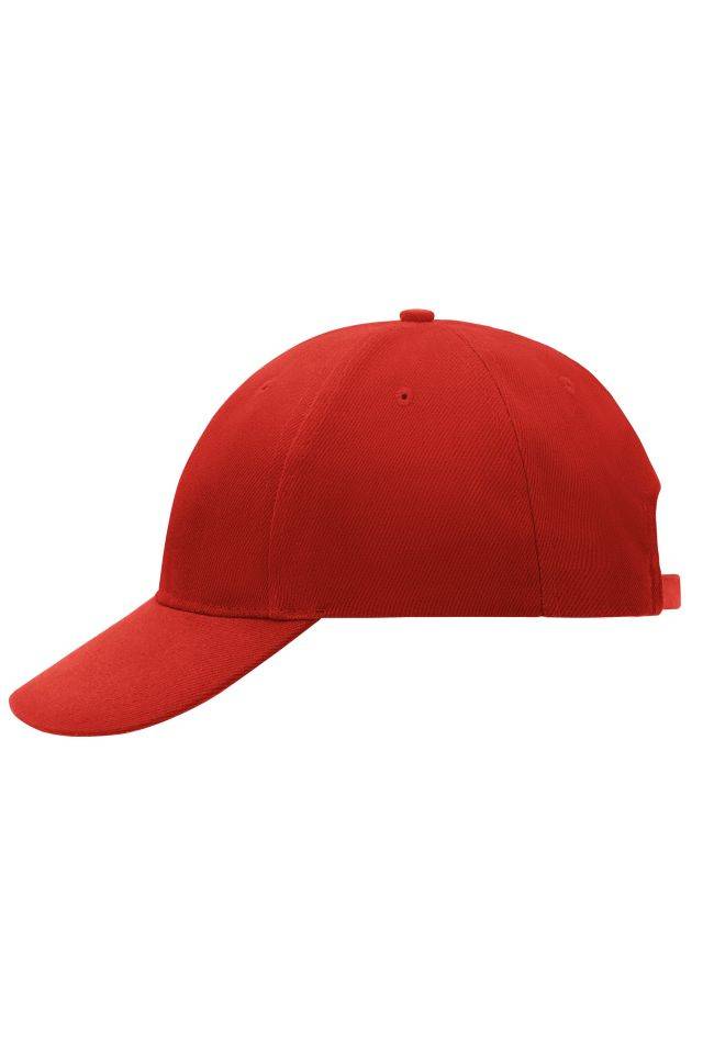 6 Panel Cap Low-Profile Klassisches 6 Panel Cap mit stirnanliegenden Frontpanels rot, Gr. one size
