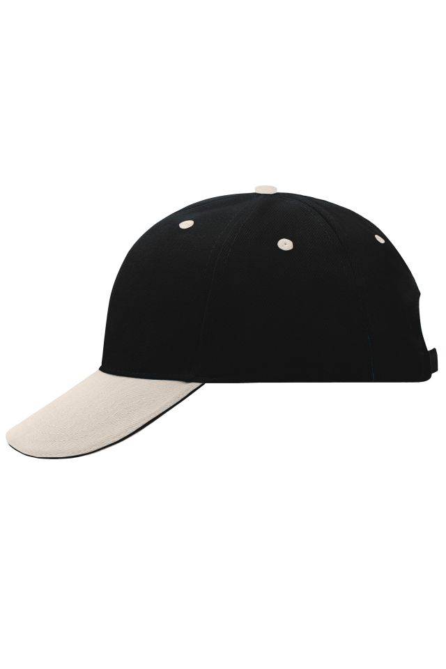 6 Panel Sandwich Cap Sandwich Cap in zahlreichen Farbvarianten schwarz/braun, Gr. one size
