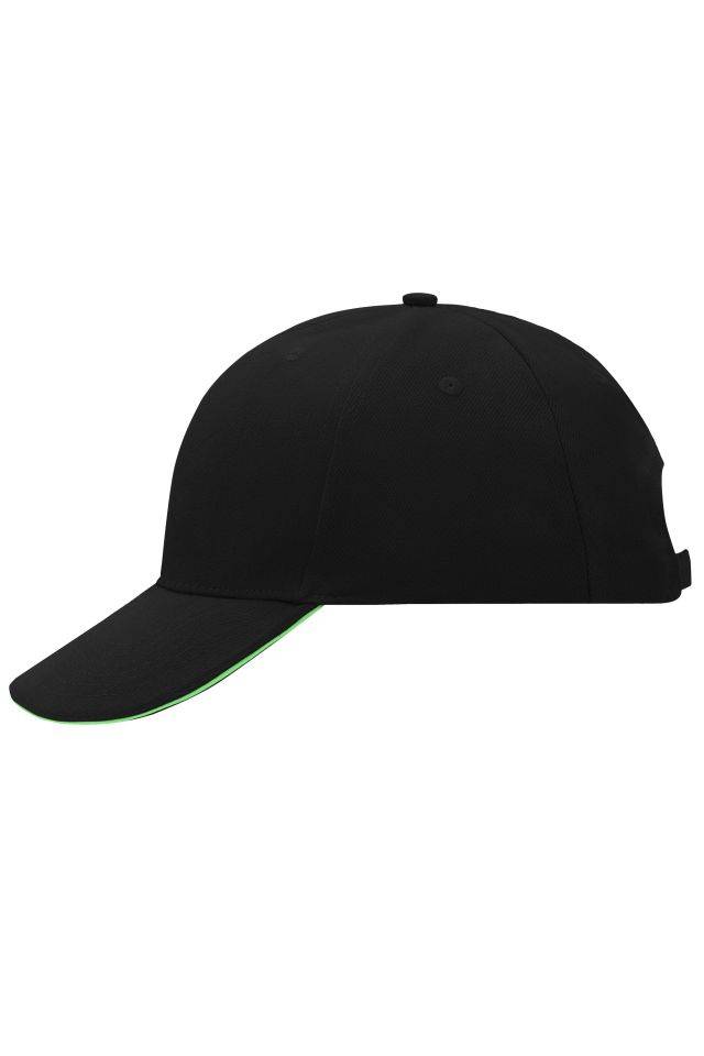 6 Panel Sandwich Cap Sandwich Cap in zahlreichen Farbvarianten schwarz/grün, Gr. one size