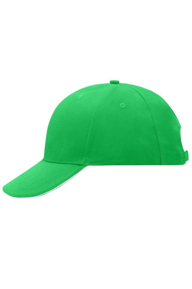 6 Panel Sandwich Cap Sandwich Cap in zahlreichen Farbvarianten grün/weiß, Gr. one size