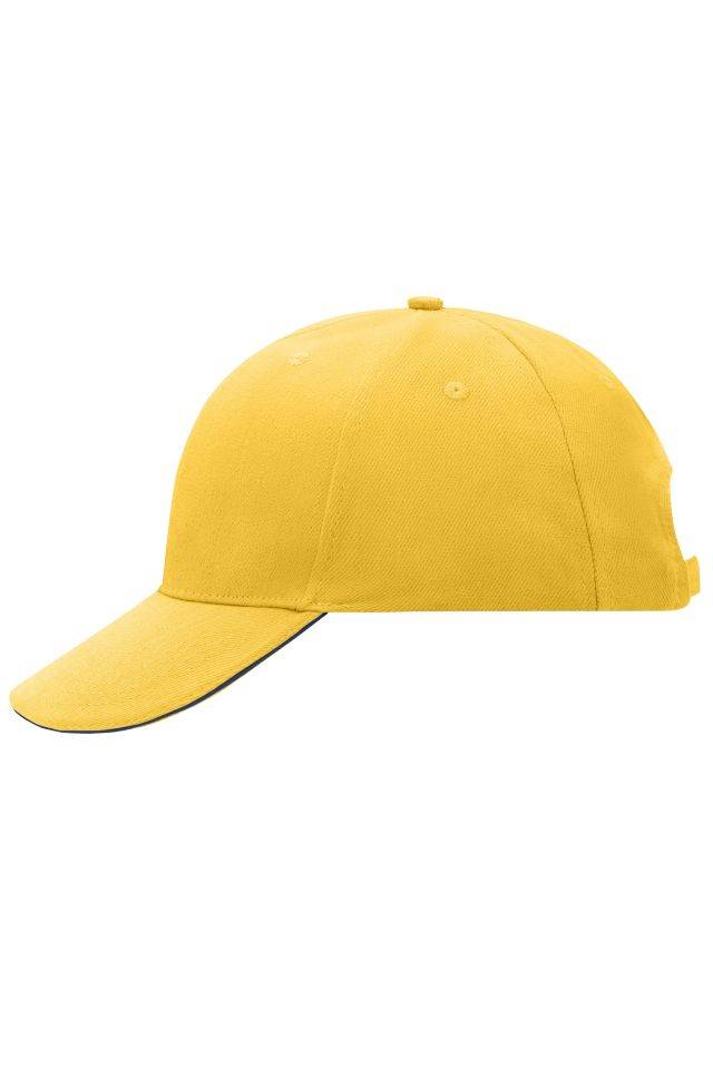 6 Panel Sandwich Cap Sandwich Cap in zahlreichen Farbvarianten blau/gelb, Gr. one size