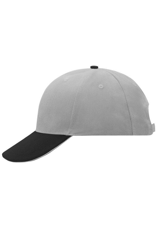 6 Panel Sandwich Cap Sandwich Cap in zahlreichen Farbvarianten schwarz/grau, Gr. one size