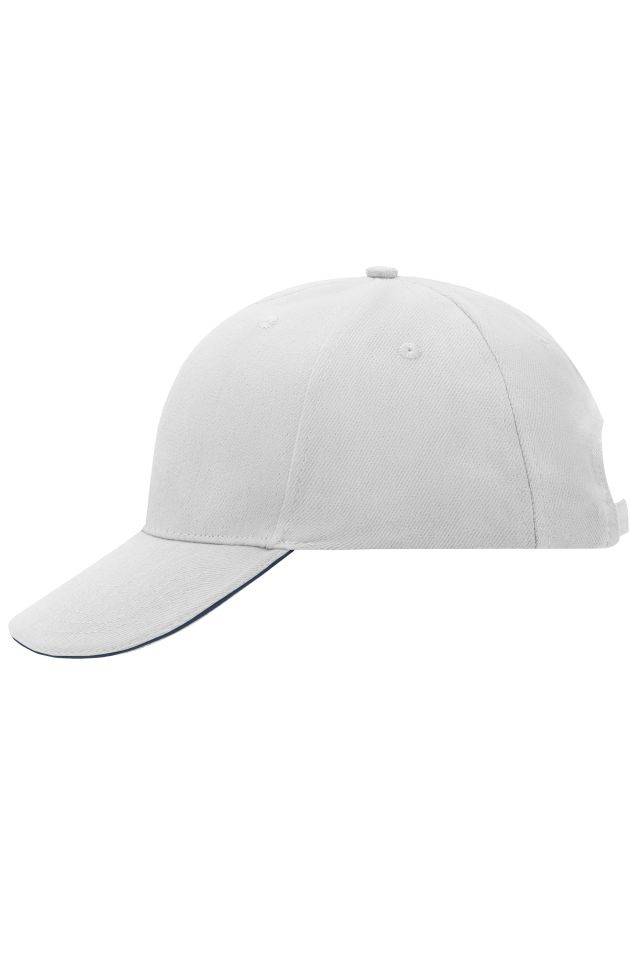 6 Panel Sandwich Cap Sandwich Cap in zahlreichen Farbvarianten weiß/blau, Gr. one size
