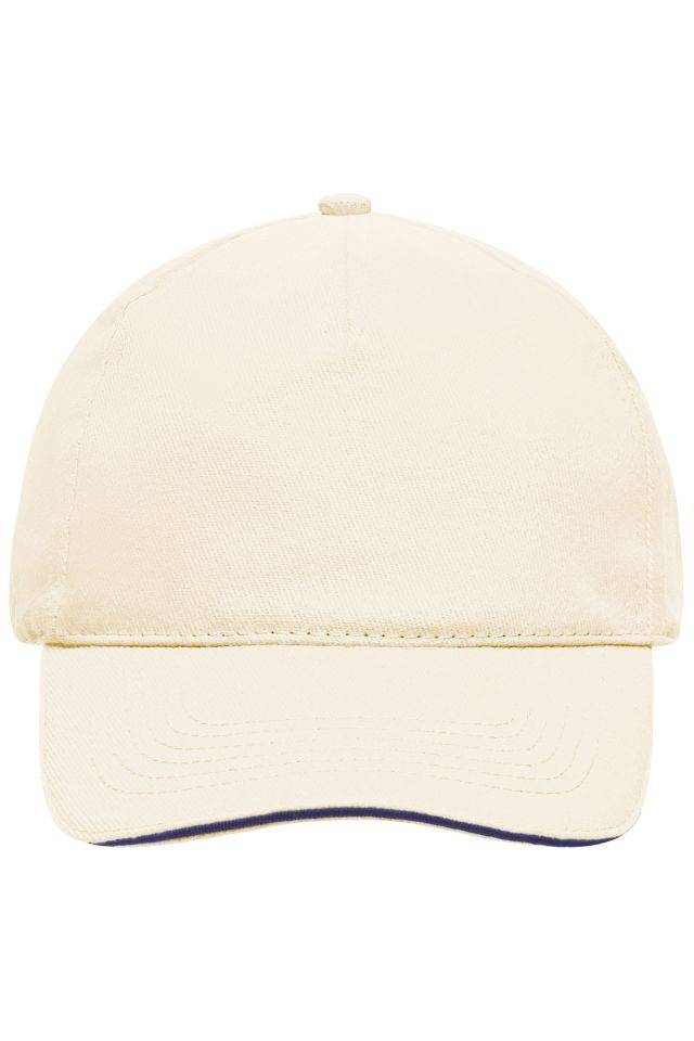 5 Panel Sandwich Cap 5 Panel Cap mit kontrastfarbigem Sandwich blau/braun, Gr. one size