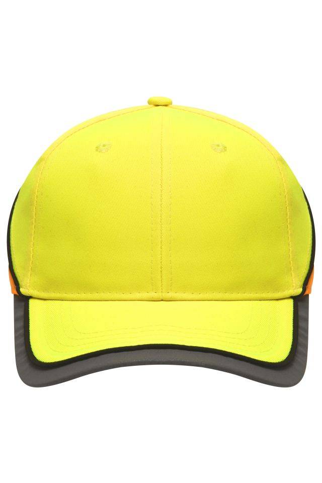 Neon-Cap Funktionelles 6 Panel Cap in auffälligen Neonfarben gelb/orange/neon, Gr. one size