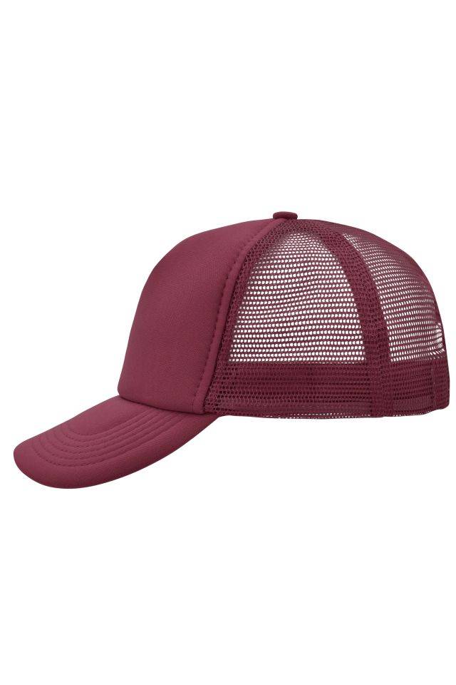 5 Panel Polyester Mesh Cap Trendiges 5 Panel Mesh Cap in zahlreichen Farbvarianten rot/weinrot, Gr. one size