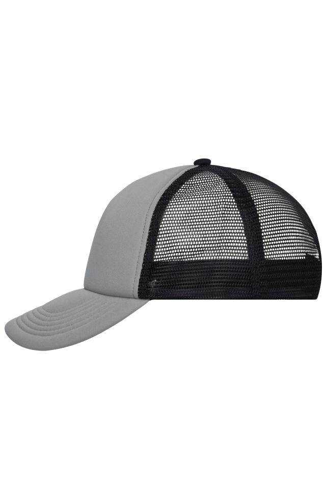 5 Panel Polyester Mesh Cap Trendiges 5 Panel Mesh Cap in zahlreichen Farbvarianten schwarz/grau, Gr. one size