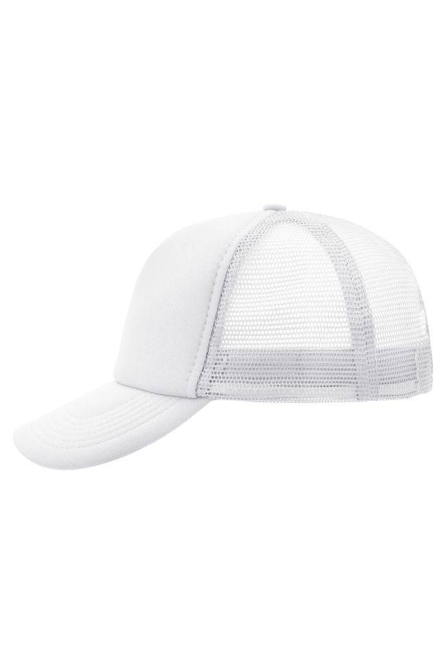 5 Panel Polyester Mesh Cap Trendiges 5 Panel Mesh Cap in zahlreichen Farbvarianten weiß, Gr. one size