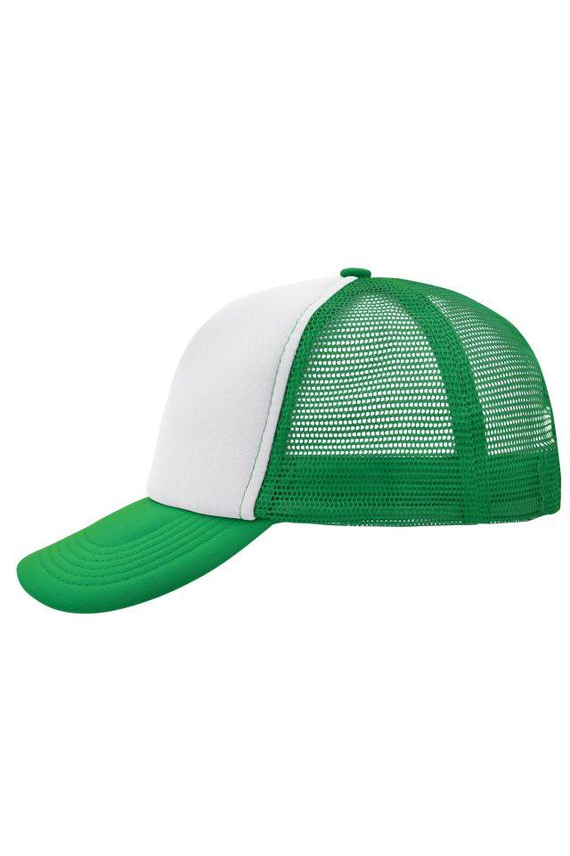 5 Panel Polyester Mesh Cap Trendiges 5 Panel Mesh Cap in zahlreichen Farbvarianten grün/weiß, Gr. one size