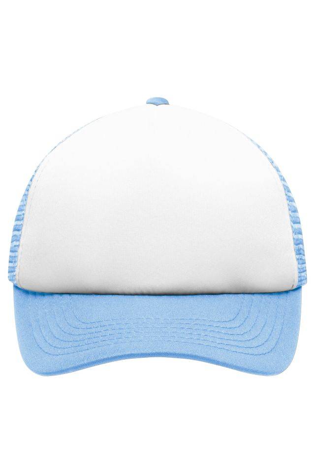 5 Panel Polyester Mesh Cap for Kids Trendiges 5 Panel Mesh Cap in zahlreichen Farbvarianten weiß/blau, Gr. one size