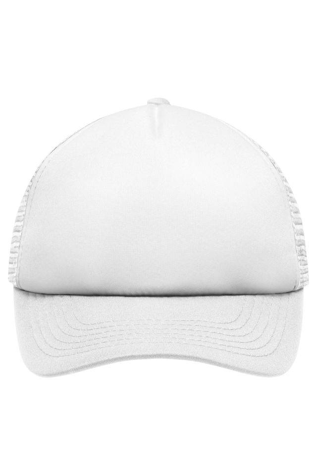5 Panel Polyester Mesh Cap for Kids Trendiges 5 Panel Mesh Cap in zahlreichen Farbvarianten weiß, Gr. one size