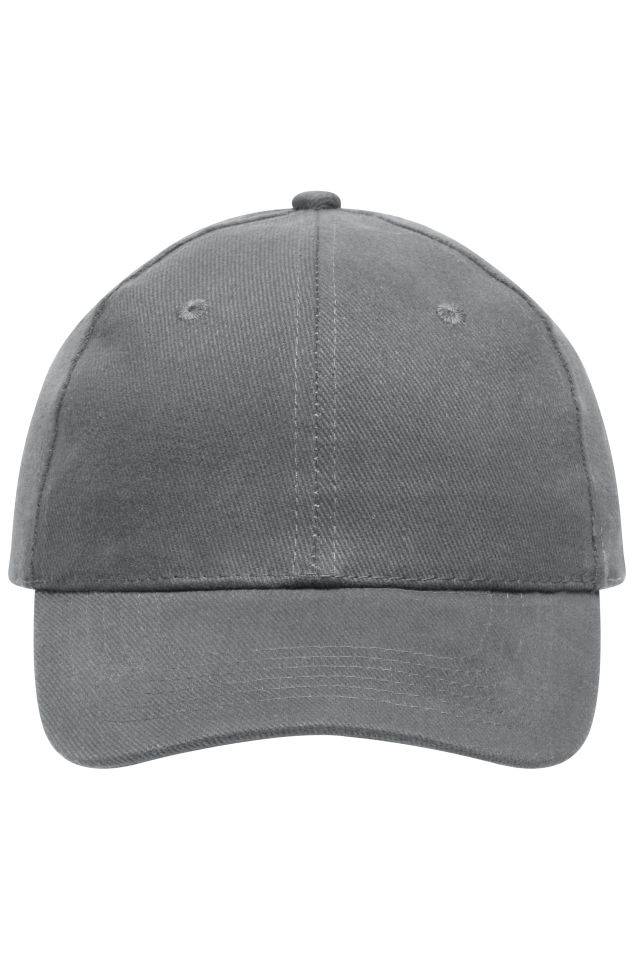 6 Panel Cap Heavy Cotton 6 Panel Cap grau, Gr. one size