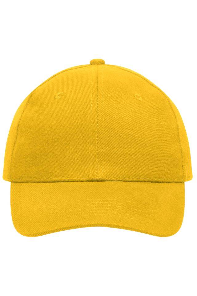 6 Panel Cap Heavy Cotton 6 Panel Cap gelb, Gr. one size