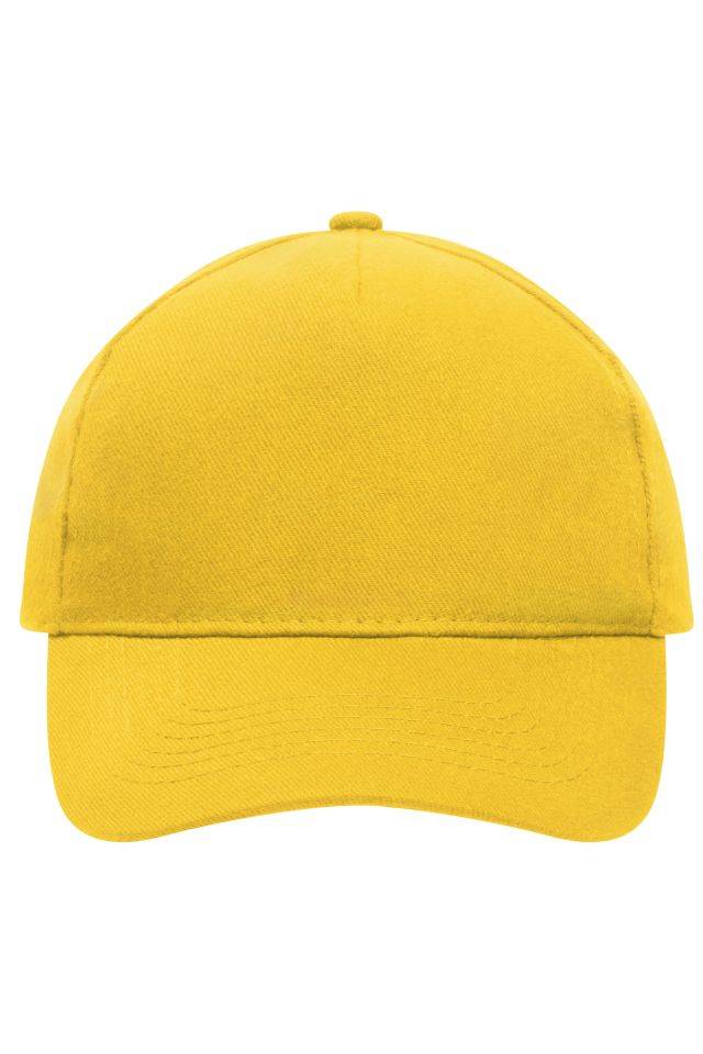 5 Panel Cap Heavy Cotton Klassisches Cap gelb, Gr. one size